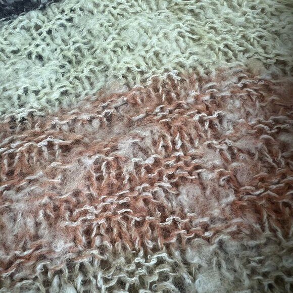 VTG Rainbow Sweater Tuareg Striped 70’s‎ Puff Sleeve Neck Retro Vintage Size S? - Picture 10 of 10